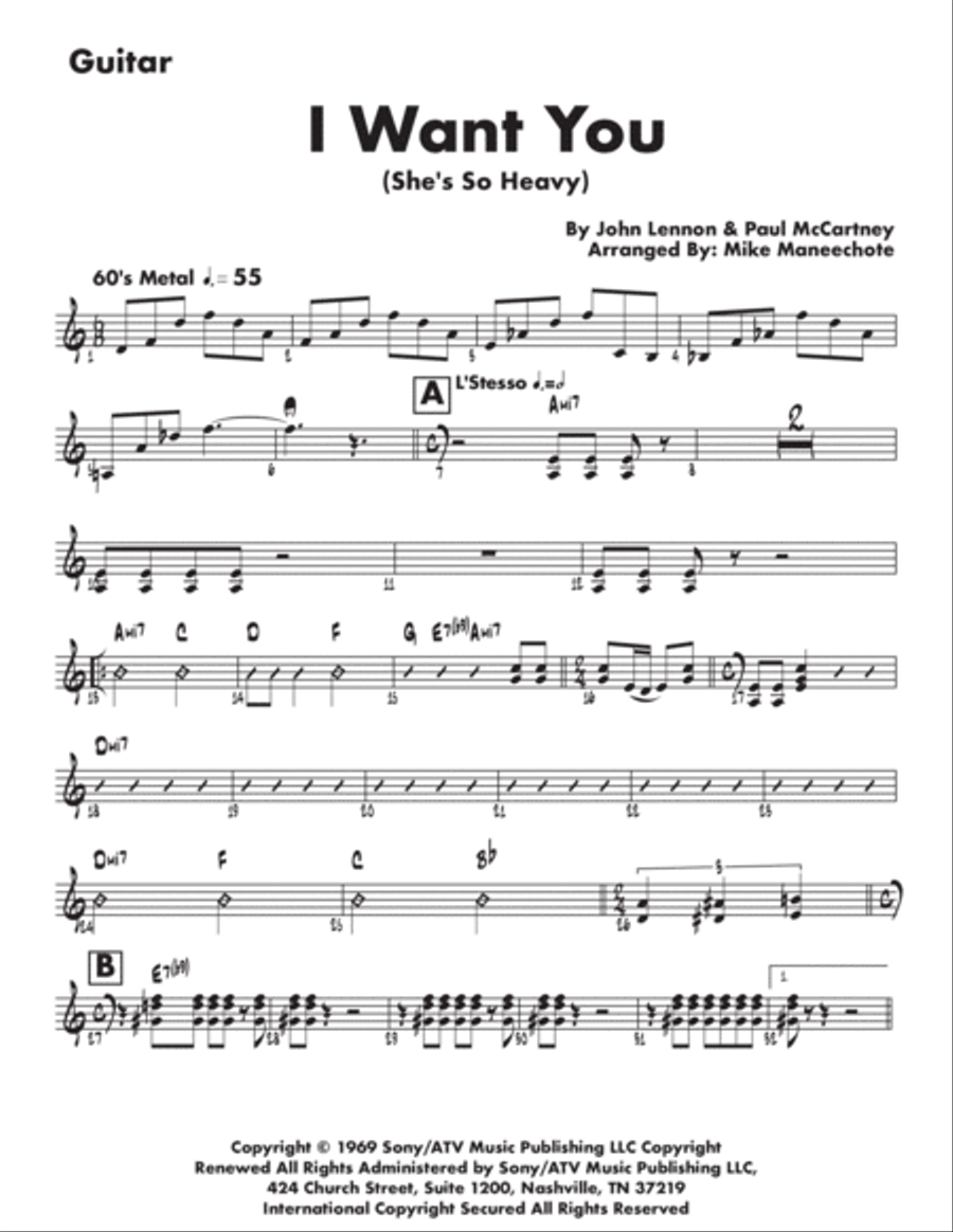 I Want You (she's So Heavy) Alto Saxophone scores gallery preview page 6