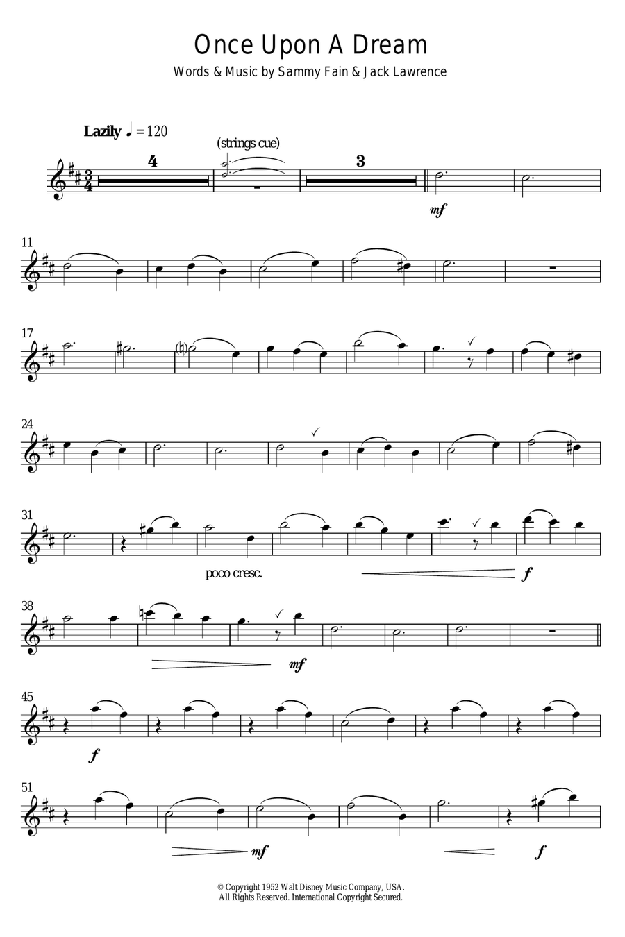 Once Upon A Dream Once Upon A Dream Alto Saxophone scores gallery preview page 1