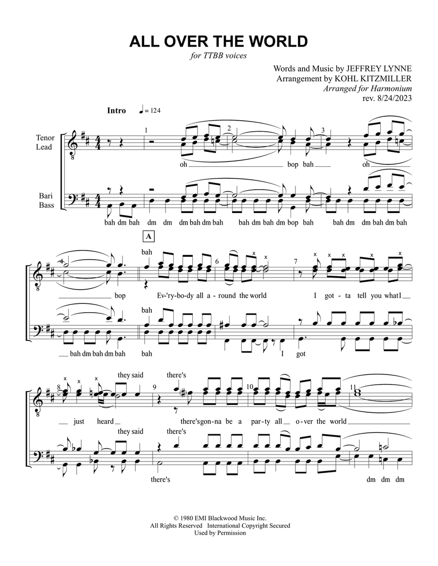 All Over The World All Over The World TTBB scores gallery preview page 2