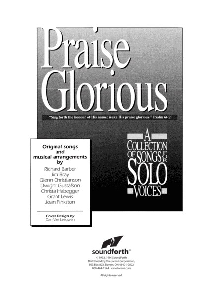 Praise Glorious, Vol. 1 - Medium Voice