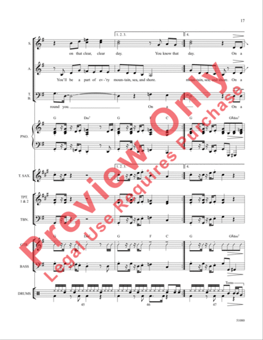 On a Clear Day On a Clear Day Choir scores gallery preview page 18