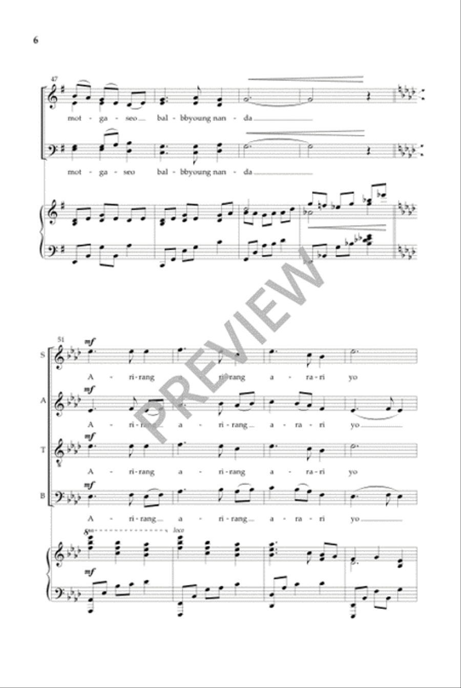 Arirang 4-Part scores gallery preview page 7