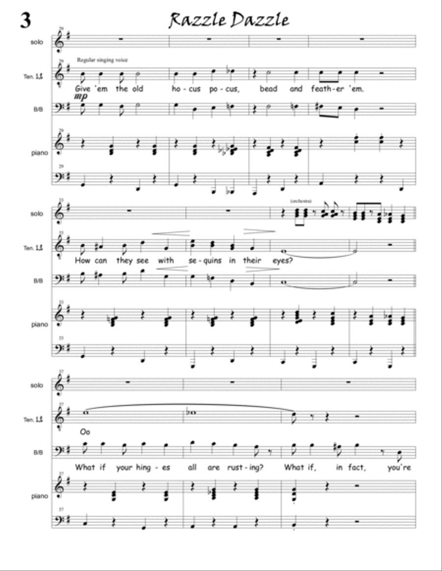 Razzle Dazzle Razzle Dazzle TTBB scores gallery preview page 3