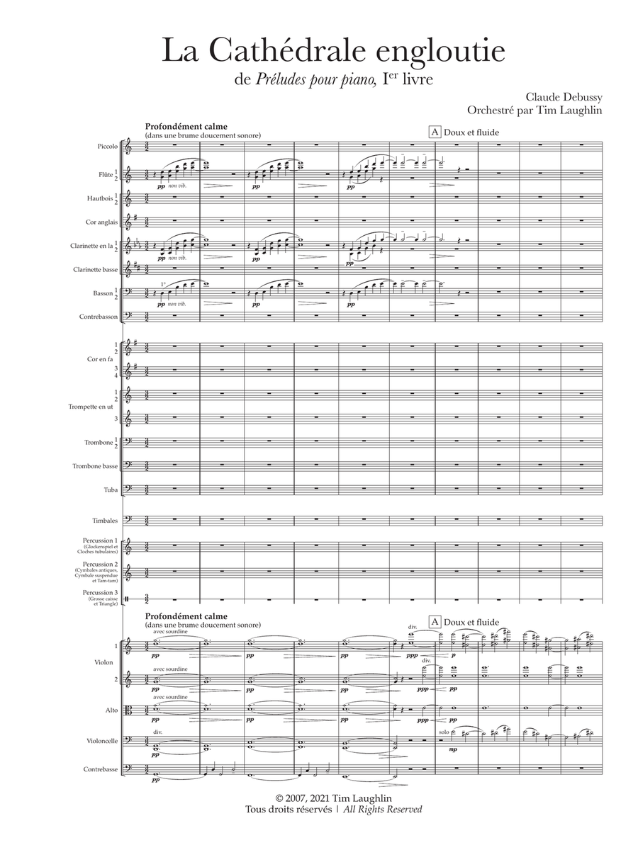 The Sunken Cathedral (La Cathédrale engloutie) Full Orchestra scores gallery preview page 5