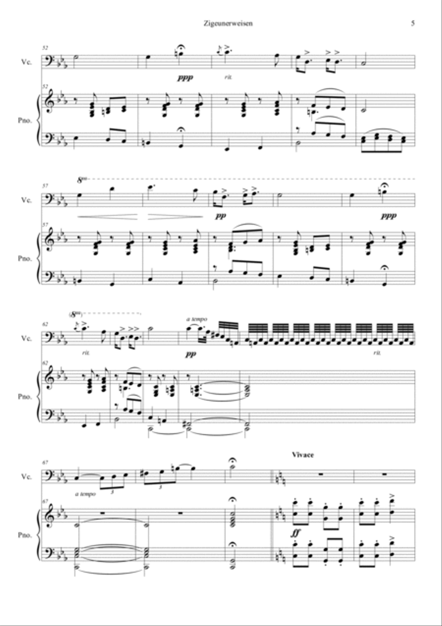 Zigeunerweisen Op.20 Zigeunerweisen Op.20 Piano scores gallery preview page 5
