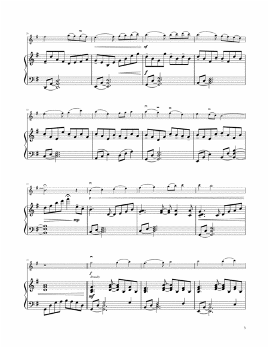 My Country, 'Tis of Thee - Violin Solo with Piano Accompaniment Violin Solo scores gallery preview page 4