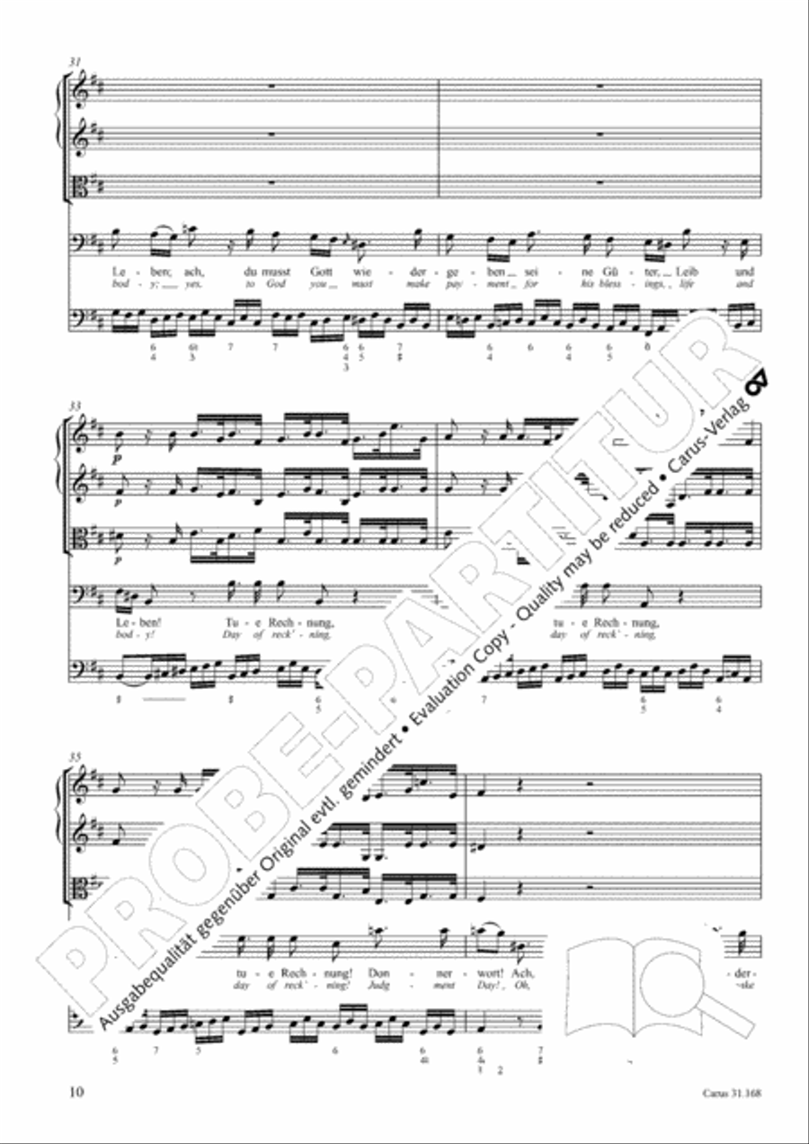 Day of reck'ning! Judgment day (Tue Rechnung! Donnerwort) 4-Part scores gallery preview page 11