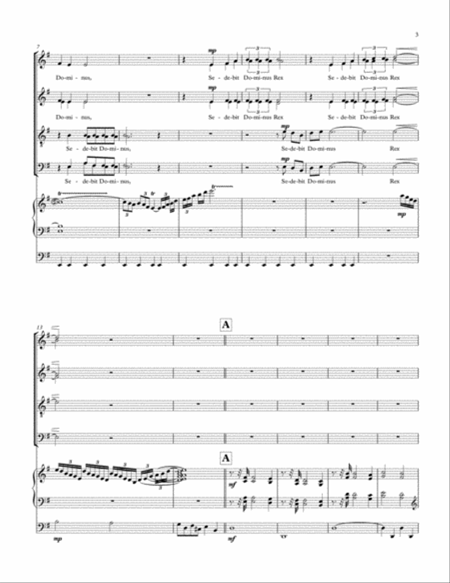 Sedebit Dominus 4-Part scores gallery preview page 3