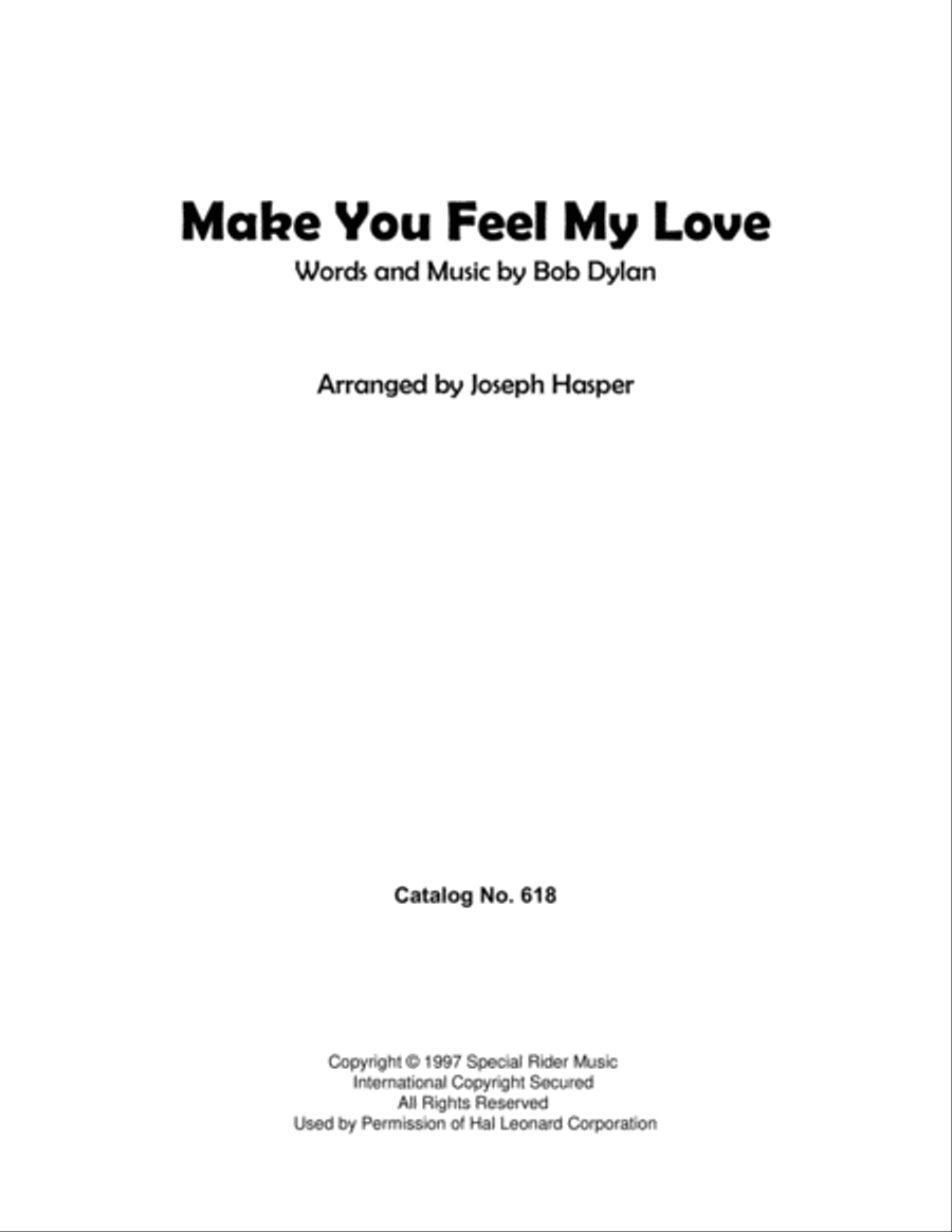 Make You Feel My Love Make You Feel My Love Piano scores gallery preview page 2