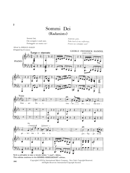 Sommi Dei (Radamisto) - Low
