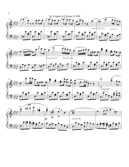Fantasia Franz Schubert for 2 (4) hands - F minor
