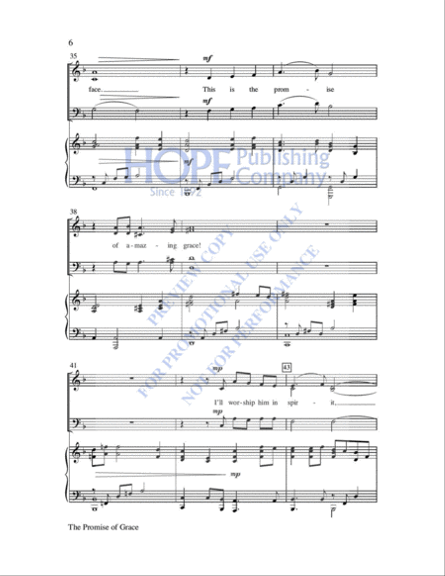The Promise of Grace Choir scores gallery preview page 7