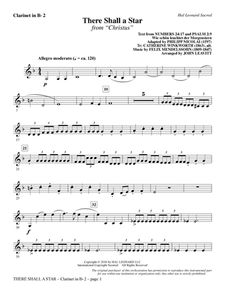 Book cover for There Shall a Star (arr. John Leavitt) - Bb Clarinet 2