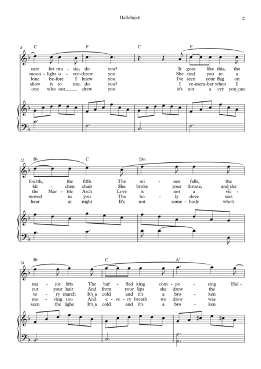 Hallelujah Hallelujah Voice scores gallery preview page 2