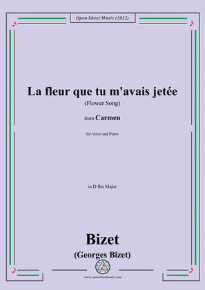 Bizet-La fleur que tu m'avais jetée(Flower Song),in D flat Major,for Voice and Piano