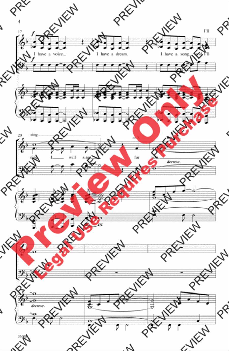 I Have a Voice I Have a Voice 3-Part scores gallery preview page 4