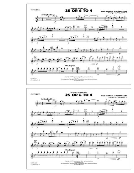 25 Or 6 To 4 - Flute/Piccolo
