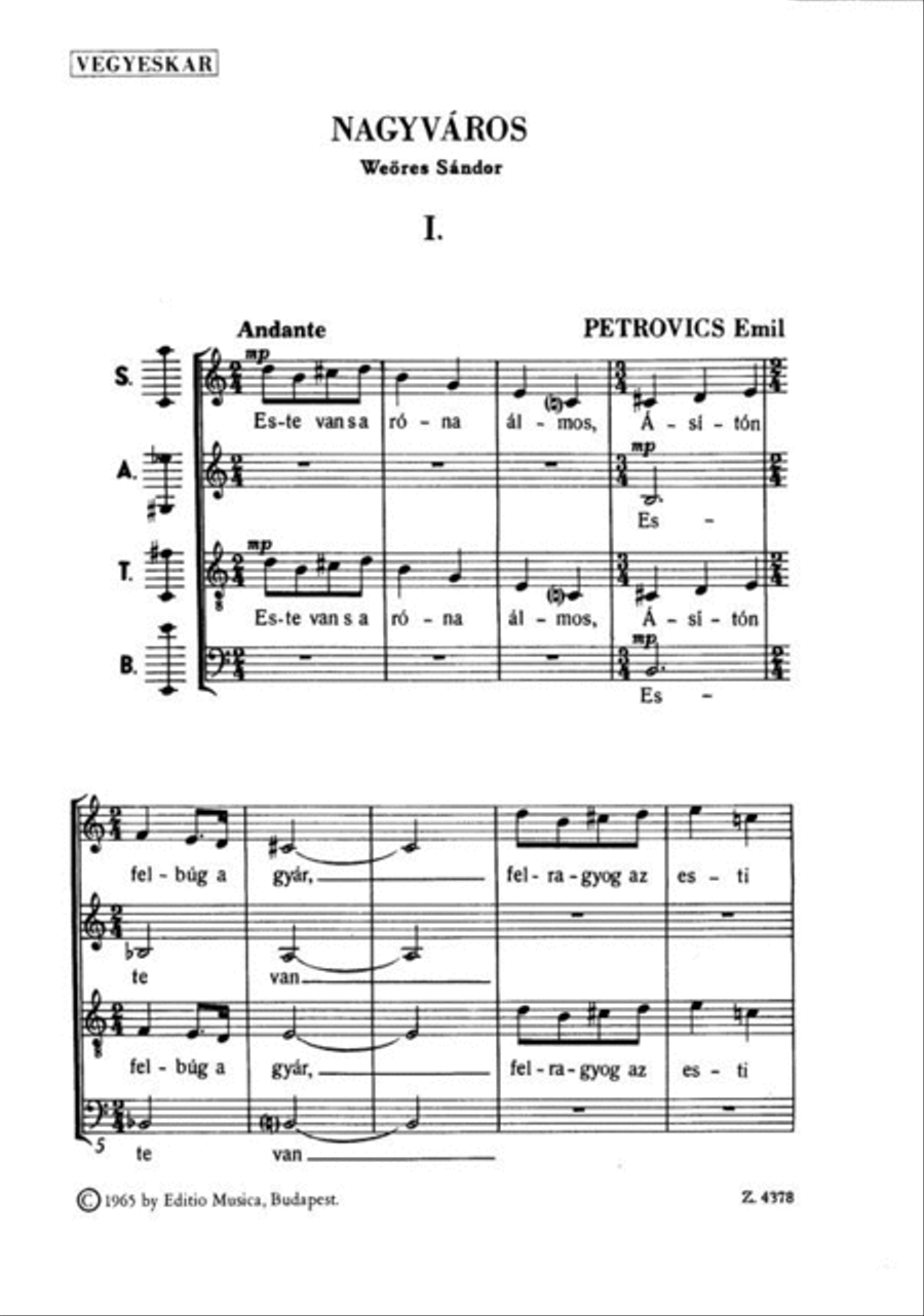 Nagyváros Nagyváros A Cappella scores gallery preview page 2