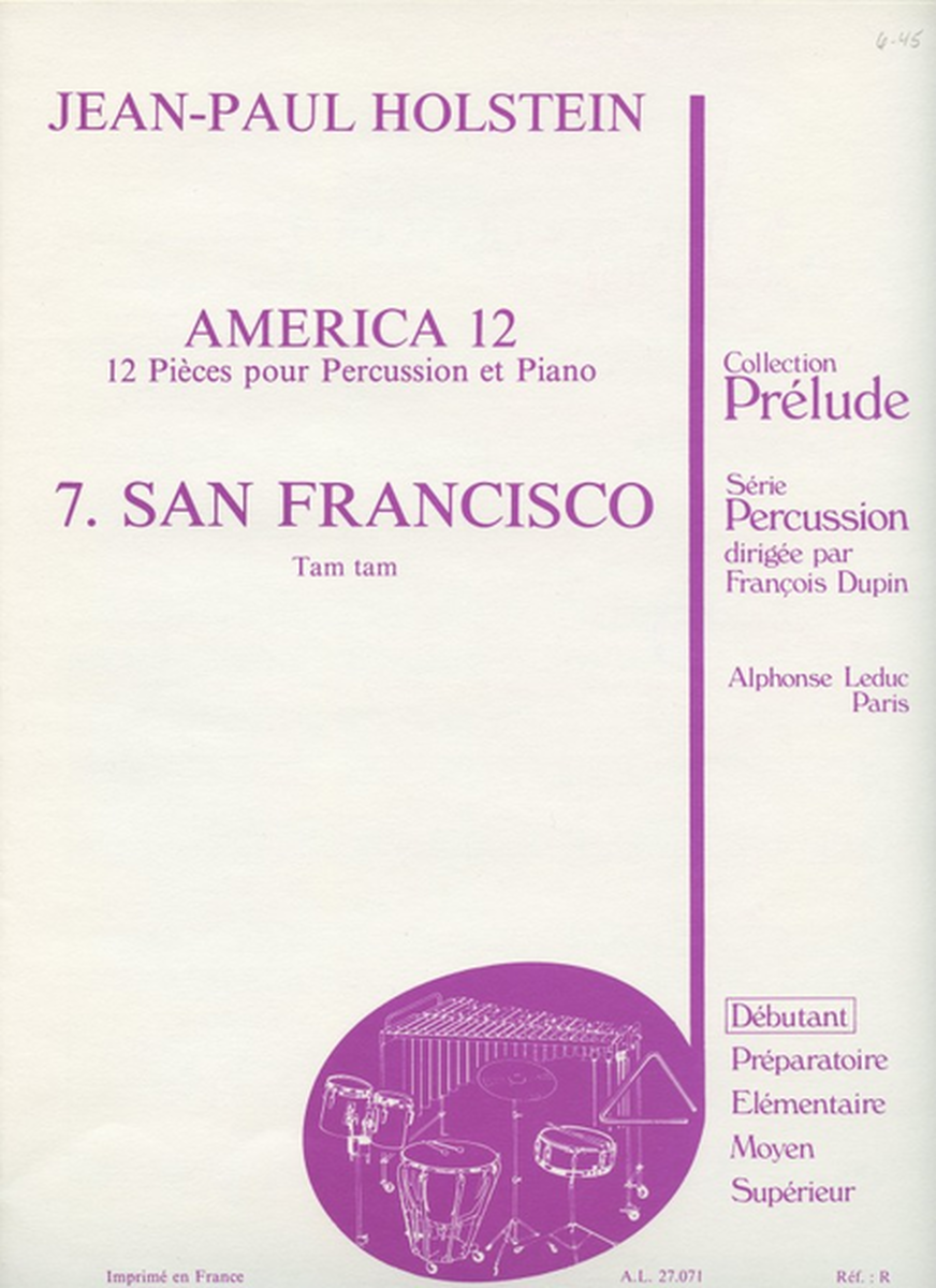 America 12: 07-San Francisco - Tam-Tam et Piano