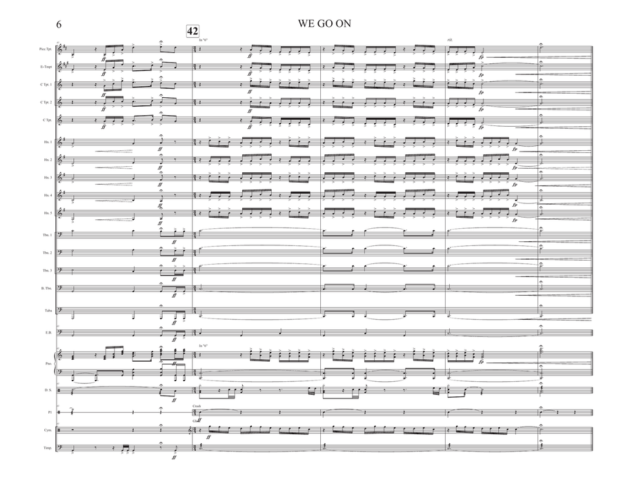 We Go On Brass Ensemble scores gallery preview page 6