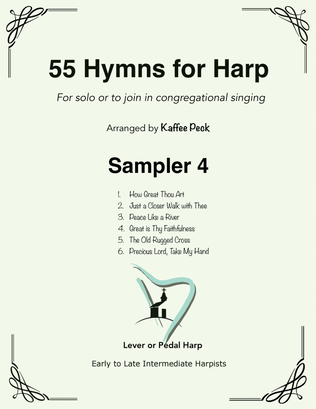 Book cover for 55 Hymns for Harp: Sampler 4