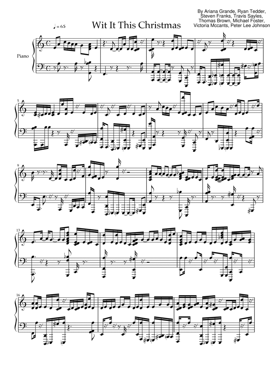 Wit It This Christmas Wit It This Christmas 1 Piano, 4-Hands scores gallery preview page 1