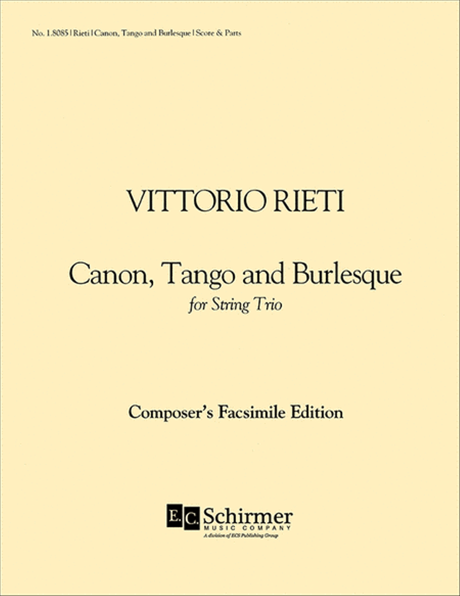 Canon, Tango and Burlesque String Trio scores gallery preview page 1