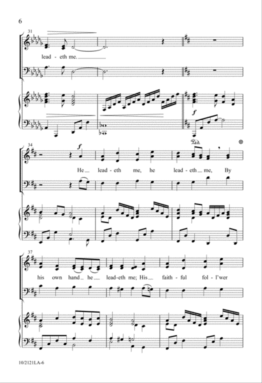 He Leadeth Me He Leadeth Me 3-Part scores gallery preview page 6
