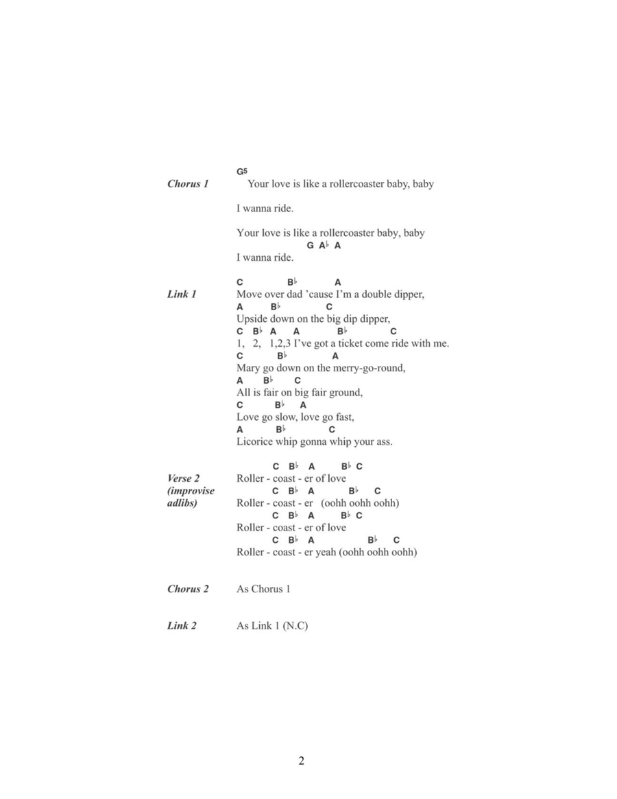 Love Rollercoaster Love Rollercoaster Acoustic Guitar scores gallery preview page 2