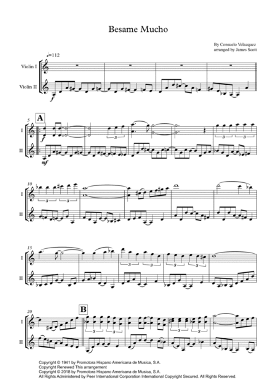 Bésame Mucho String Duet scores gallery preview page 2