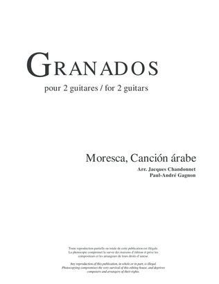 Book cover for Moresca, Canción árabe