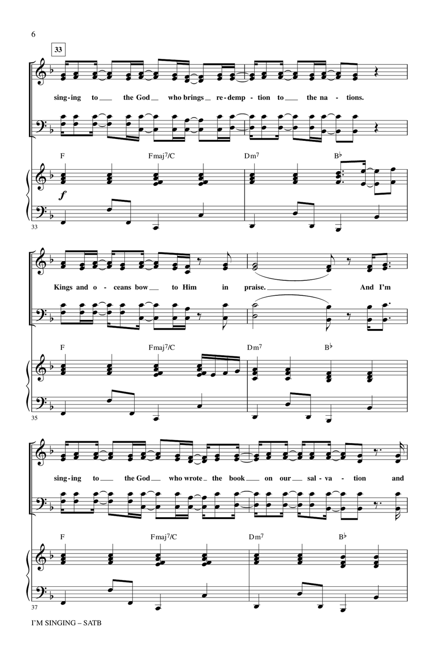I'm Singing 4-Part scores gallery preview page 5