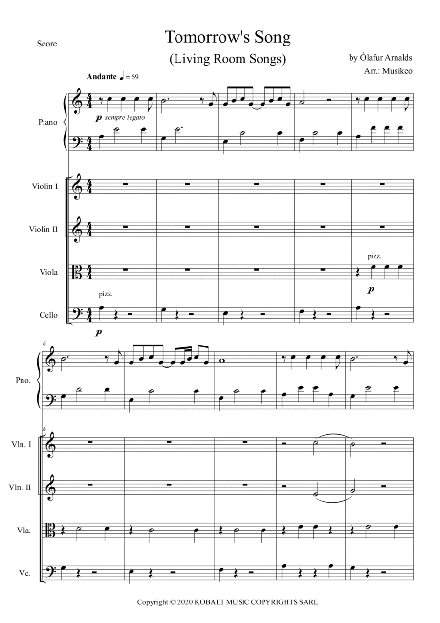 Tomorrow's Song Piano Quartet scores gallery preview page 1