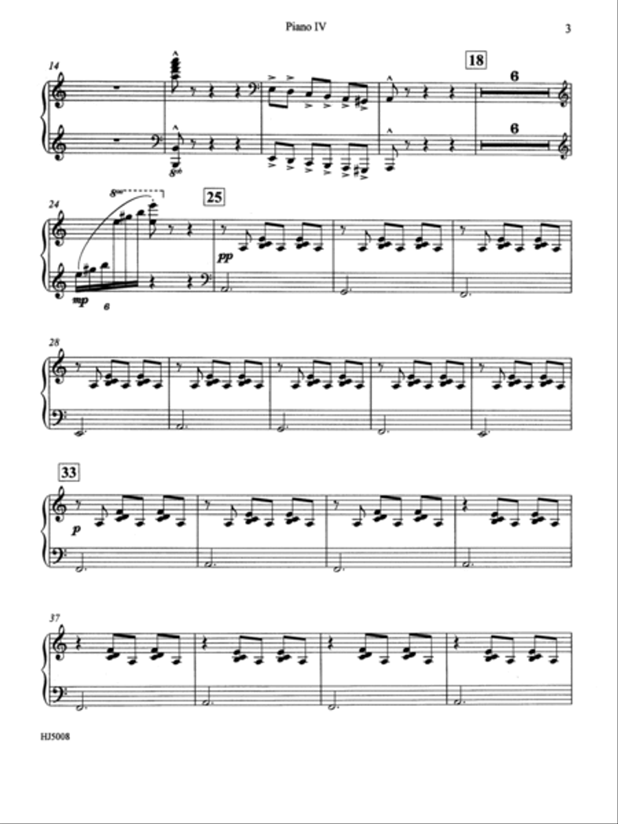 Ukrainian Bell Carol (Piano Quartet - Four Pianos) - Piano IV Choir scores gallery preview page 2