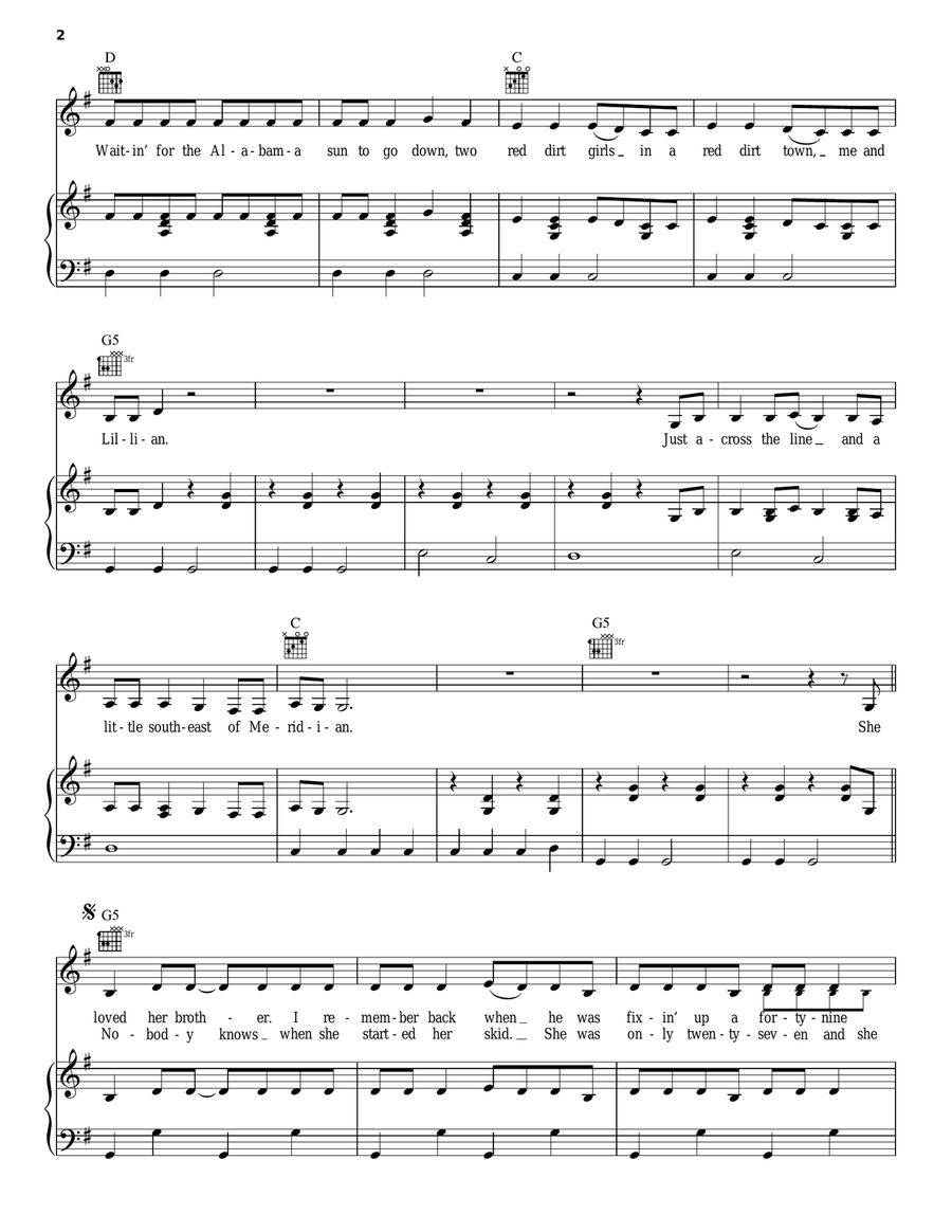 Red Dirt Girl Acoustic Guitar scores gallery preview page 2