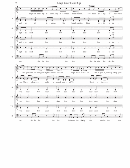 Keep Your Head Up by Andy Grammer 4-Part - Digital Sheet Music