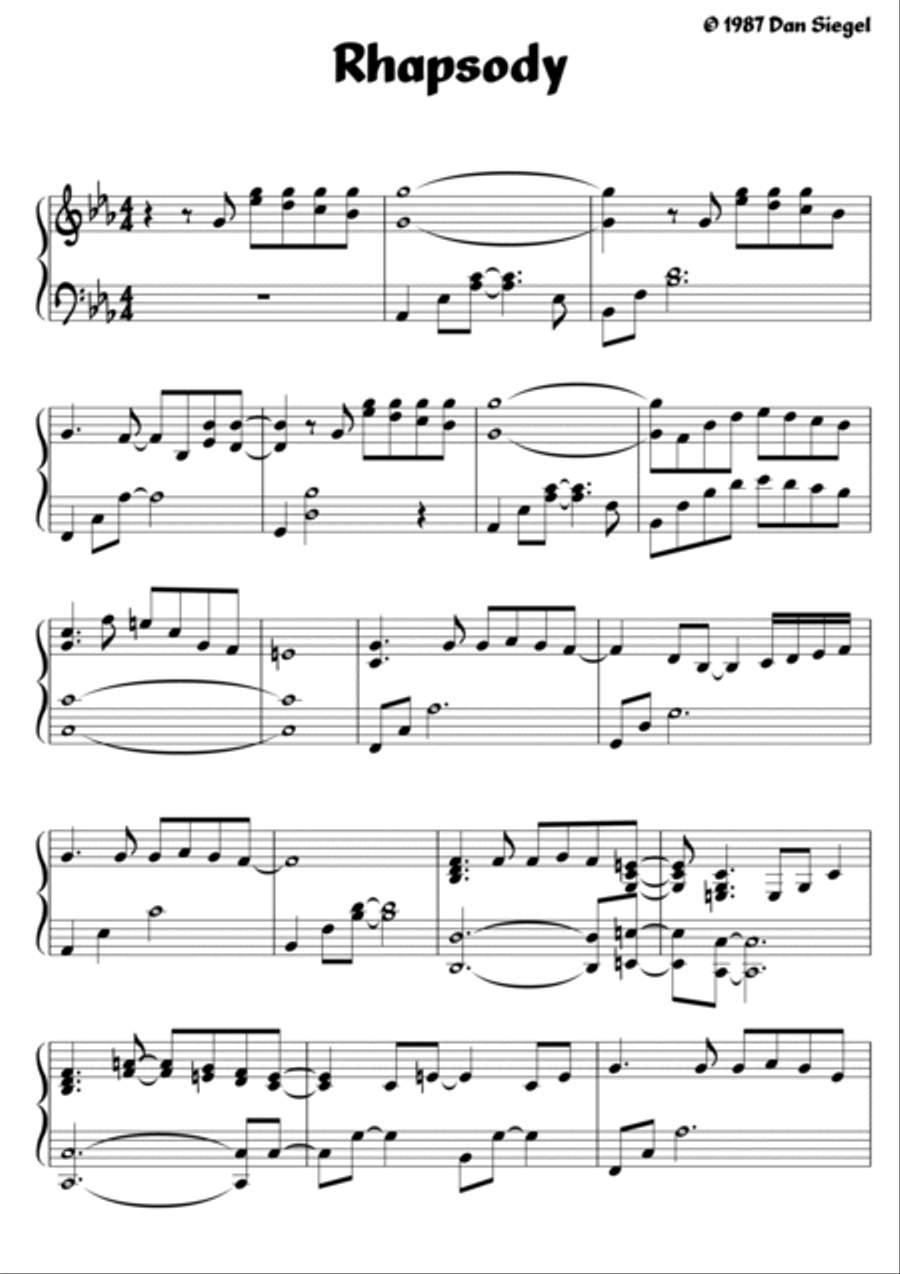 Rhapsody Piano Solo scores gallery preview page 2