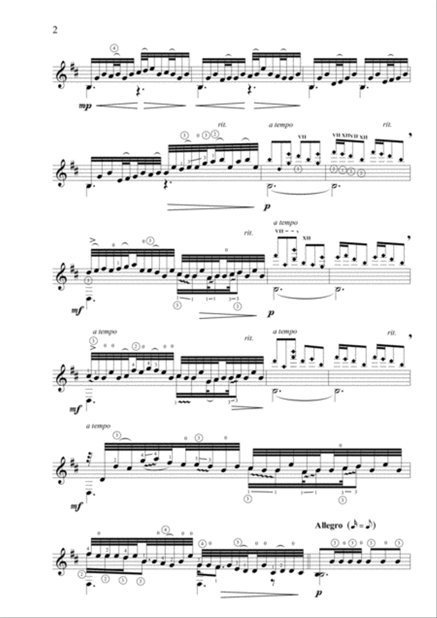 Transcription for guitar of Norvegian song 