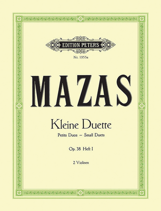 Book cover for 12 Little Duets Op. 38 for 2 Violins
