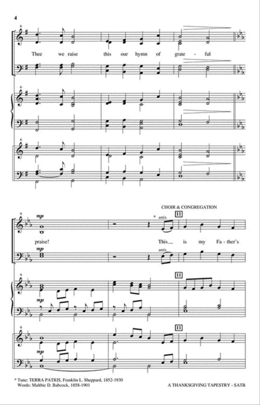 A Thanksgiving Tapestry A Thanksgiving Tapestry 4-Part scores gallery preview page 3