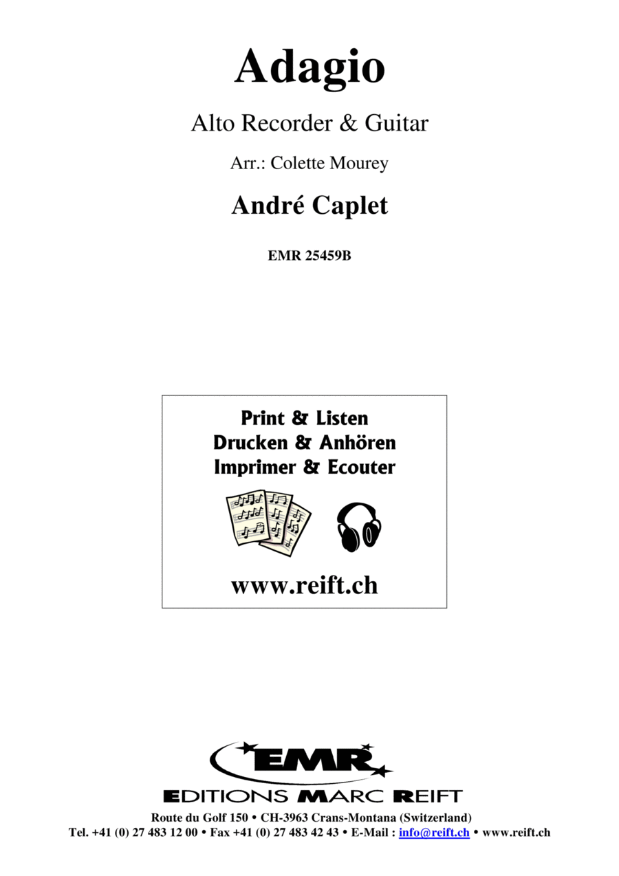 Adagio Alto Recorder scores gallery preview page 1
