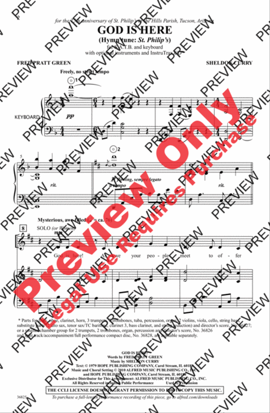 God Is Here God Is Here 4-Part scores gallery preview page 2