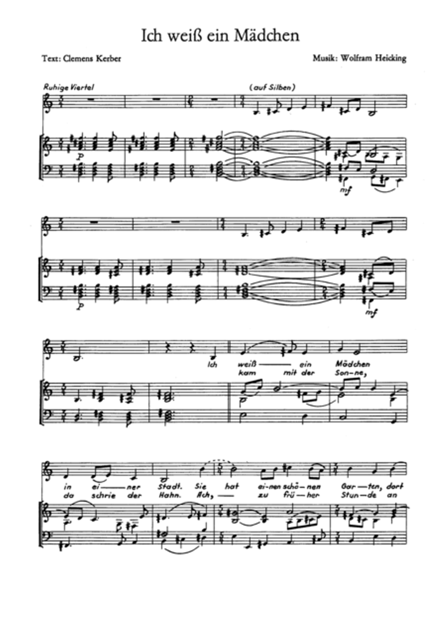 Ich weiss ein Madchen Voice scores gallery preview page 3