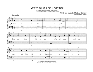 Book cover for We're All In This Together (from High School Musical) (arr. Christopher Hussey)