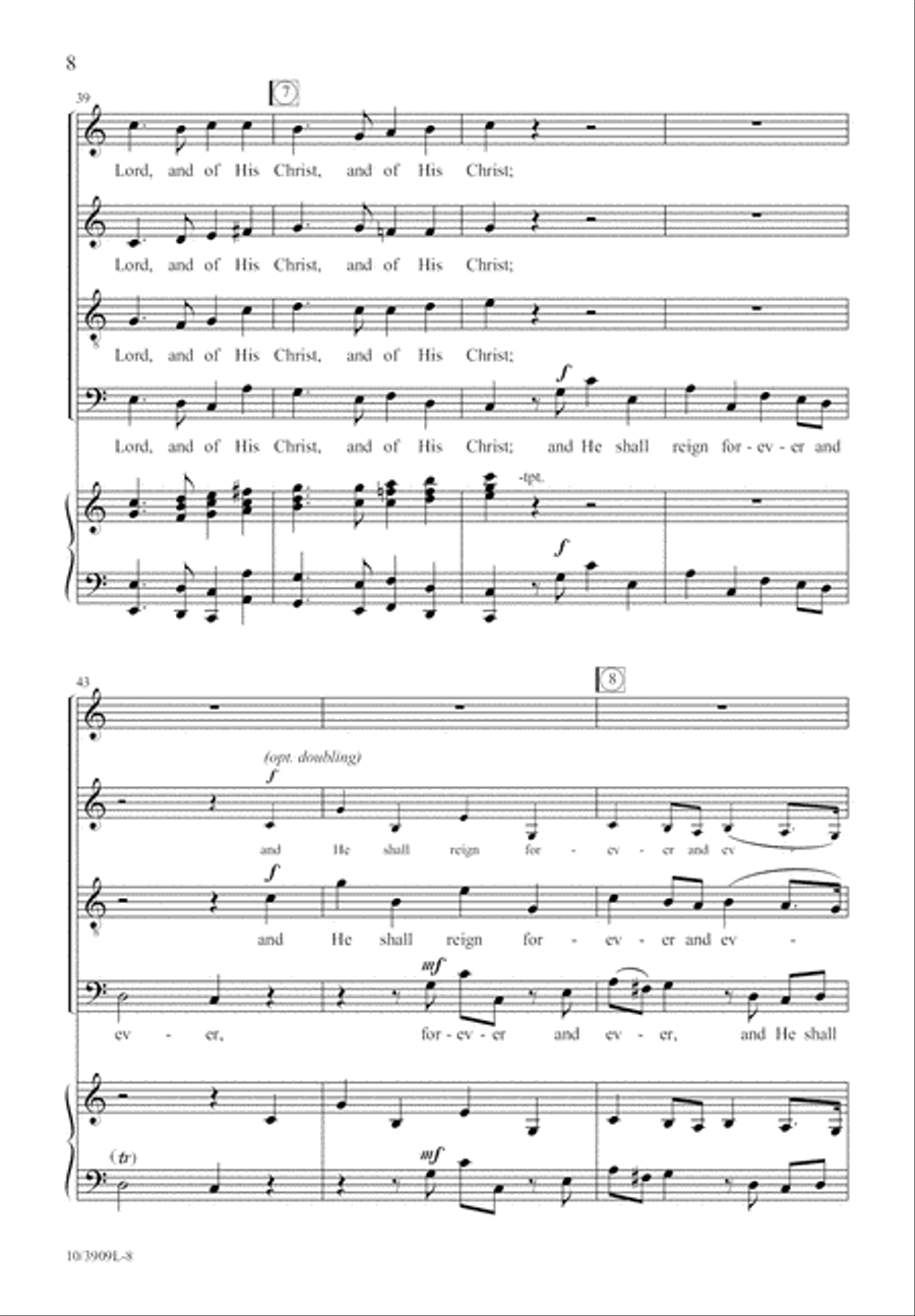 Hallelujah Chorus Hallelujah Chorus 4-Part scores gallery preview page 9