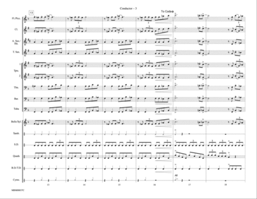 Bad to the Bone: Score Marching Band scores gallery preview page 3