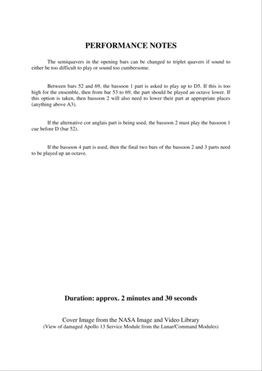 Main Title - Apollo 13 Woodwind Ensemble scores gallery preview page 3