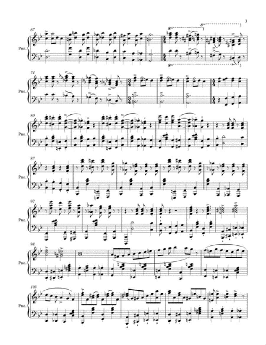 running hurdles ragtude Piano Solo scores gallery preview page 3