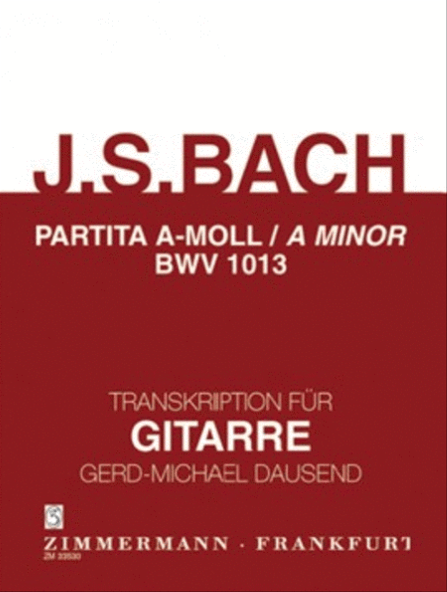 Partita A minor BWV 1013 Partita A minor BWV 1013 Classical Guitar scores gallery preview page 1