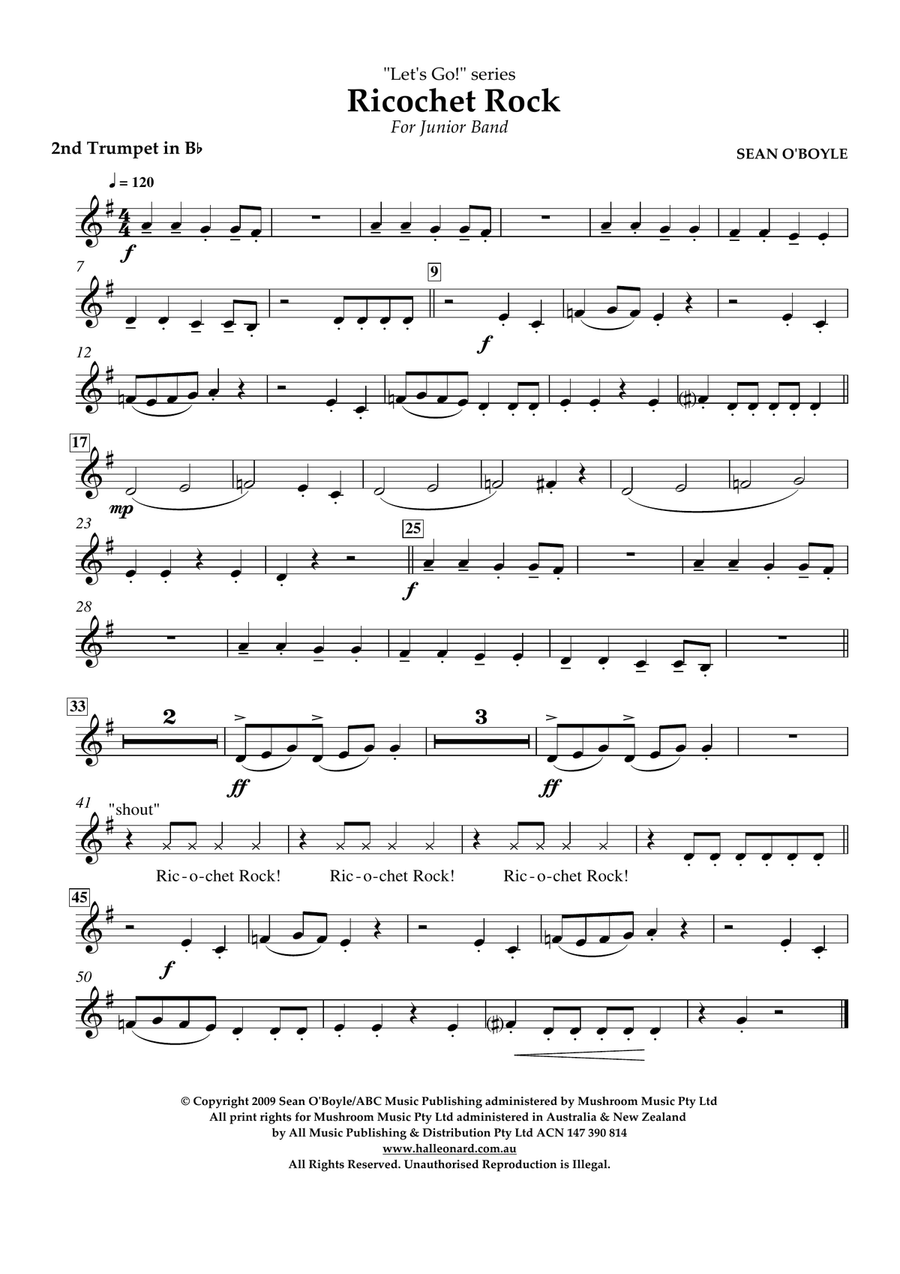 Ricochet Rock - 2nd Trumpet in Bb